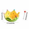 Watermelon Fruit Bowl Ceramic Cute Fruit Bowl With 6 Stainless Steel Forks Kitchen Gadgets For Lounge Restaurant Household Event