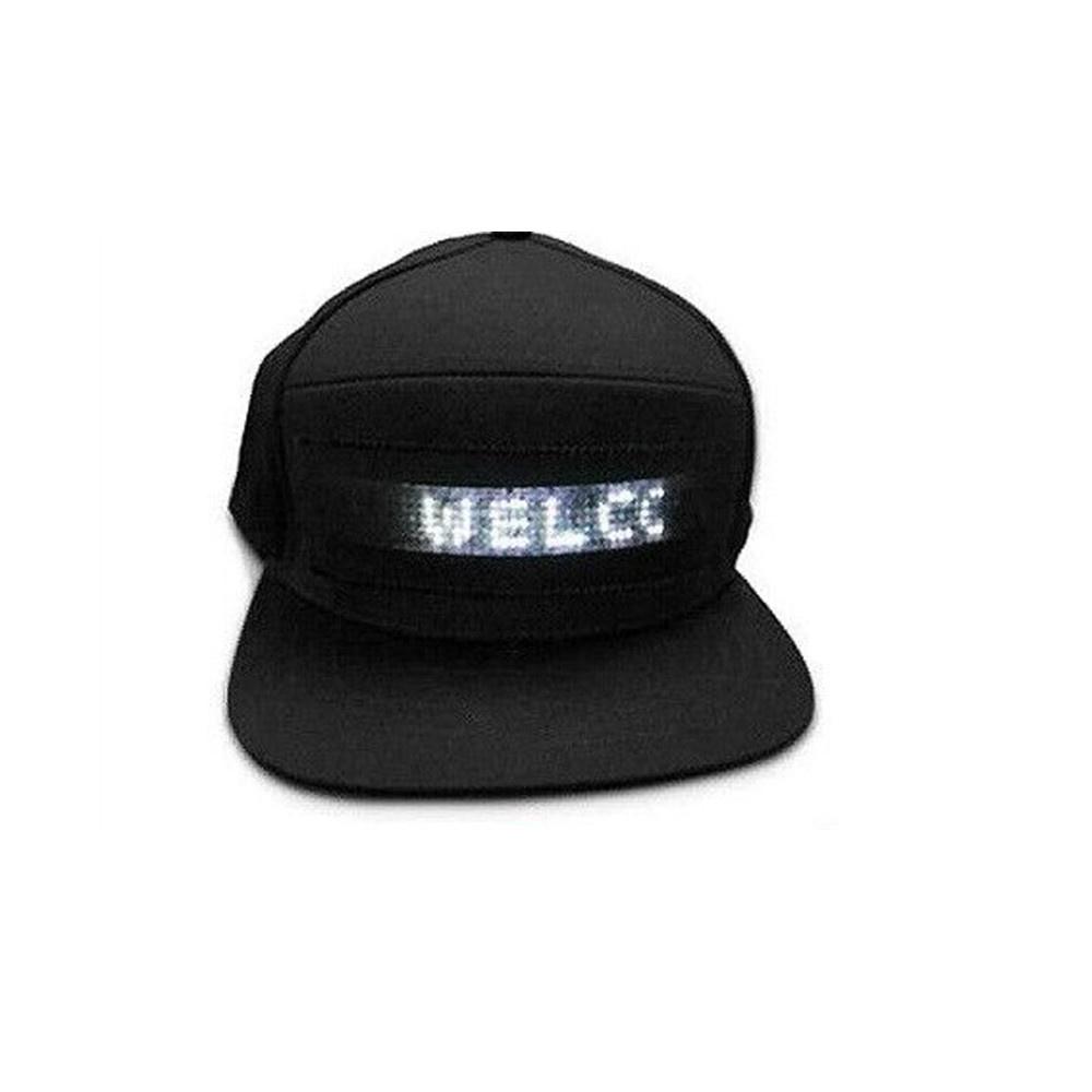 

Editable Hat Breathable Led Hat Baseball Cap Usb-Powered Advertising Cap For Promotional Events Outdoor Activities чёрный