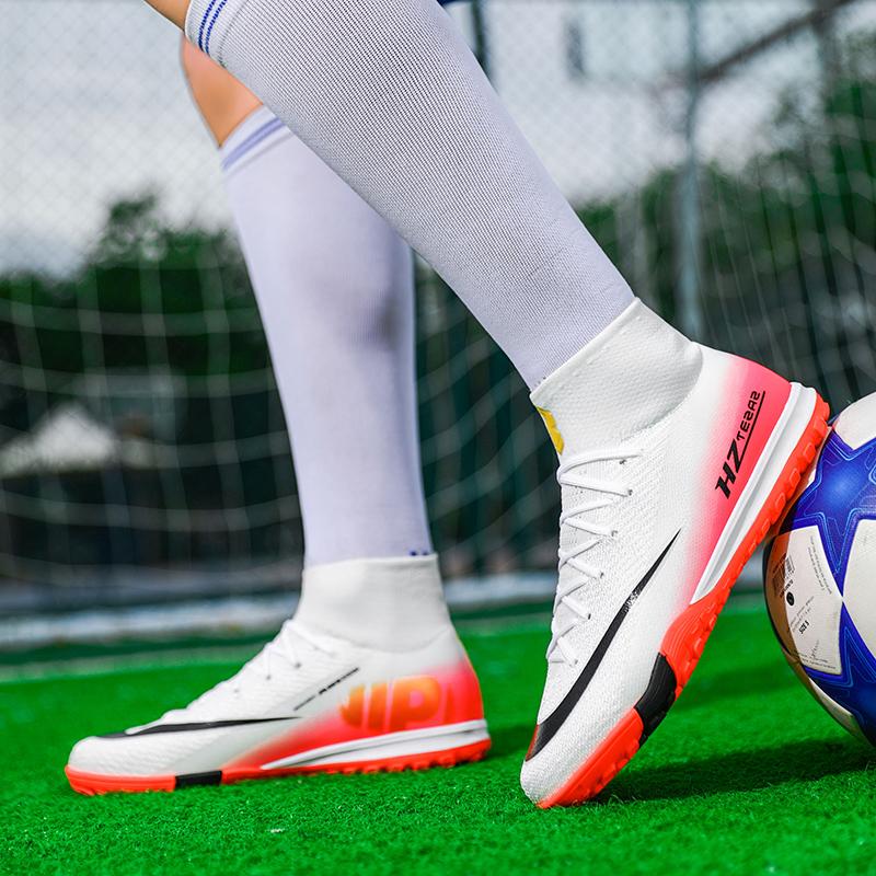 Soccer Cleats for Mens Womens Football Shoes Turf Soccer Shoes Indoor/Outdoor High-top Football Cleats TF