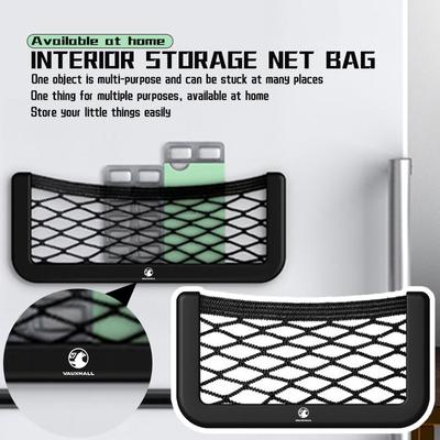 Car Mesh Storage Net Pocket Mobile Phone Holder Organizer Bag For Vauxhall Corsa VXR Crossland Combo Life Astra Mokka Grandland