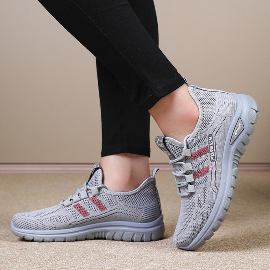 Lightweight Breathable Knit Upper Casual Sneakers Slip On Athletic Shoes for Women Flexible Sole Comfortable Fit Durable Design