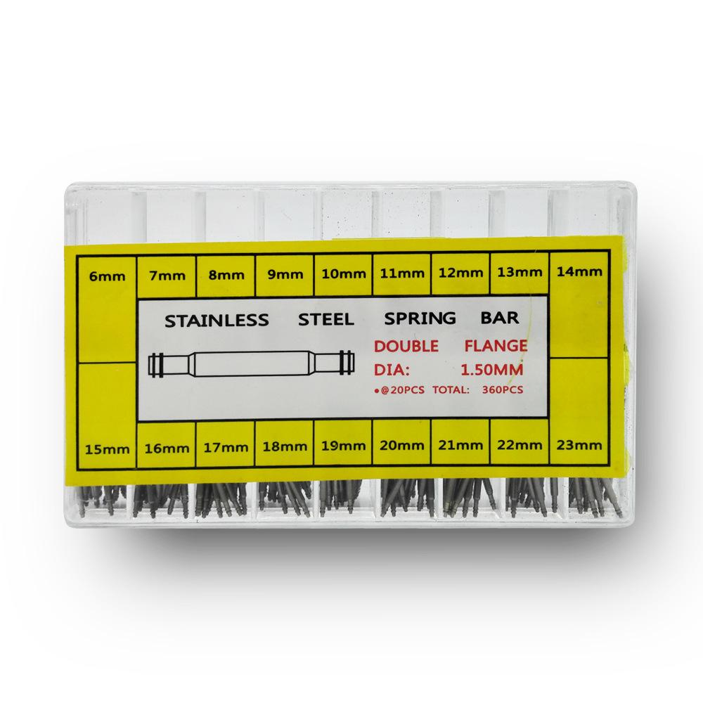 Boxed 360-Piece Stainless Steel Seamless Watch Spring Bar Lugs and Pins Set