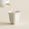 Teacup White Ceramic Lotus Petal Zen Heart Handmade Cup Master Cup Single Teacup Drink Tea Tea Cup