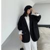 Autumn Blazers Women Minimalist Solid Outwear Loose Elegant Retro Official Fashion High Street Feminine Comfortable Suit Student