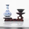 1Pcs Vintage Teapot Cup Ornament Bonsai Statues Serving Tray Display Base Vase Base Display Stand