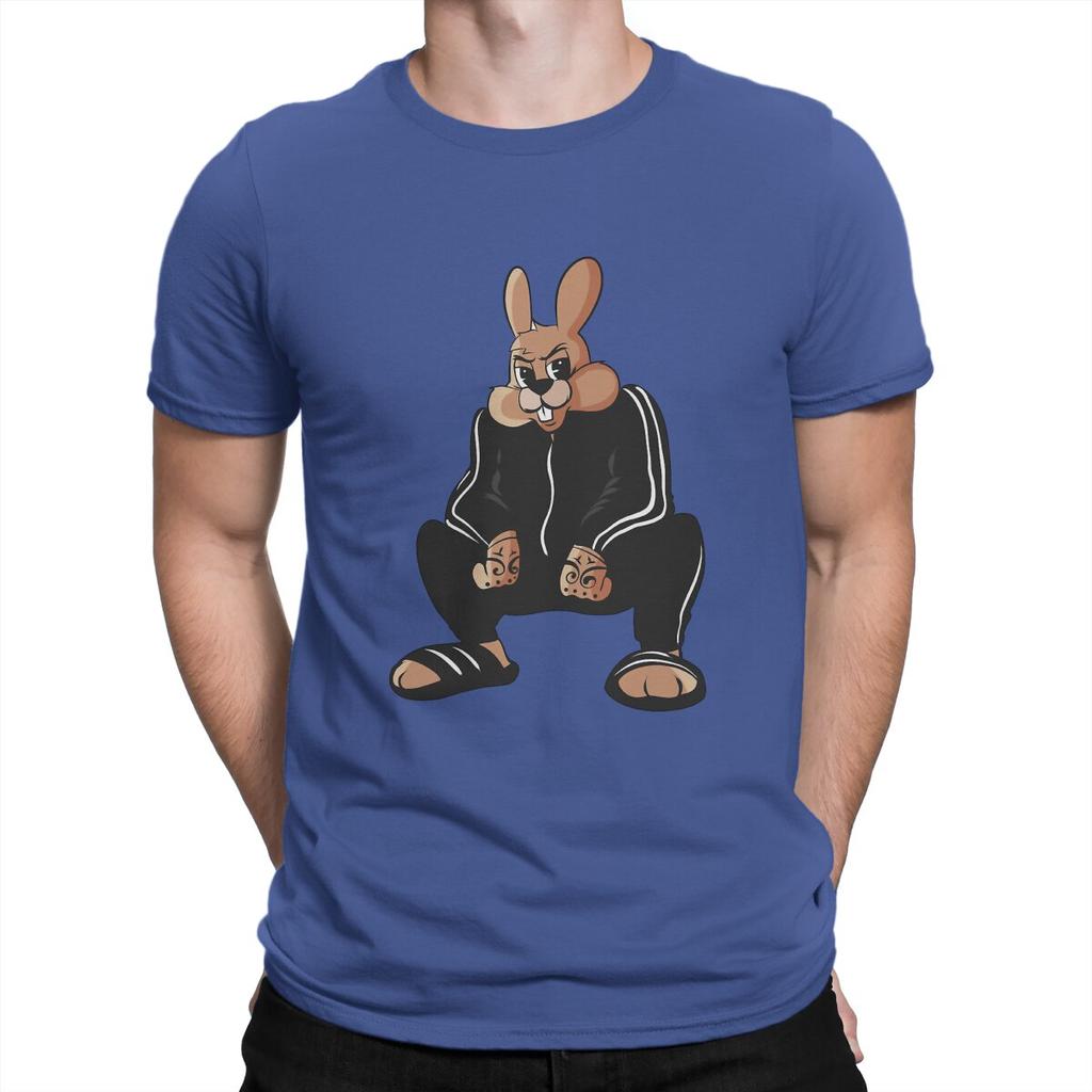 Rabbit Russian Cyka Blyat Mans TShirt Nu Pogodi Well Just You Wait Wolf Hare Cartoon Crewneck Tops Fabric T Shirt Humor