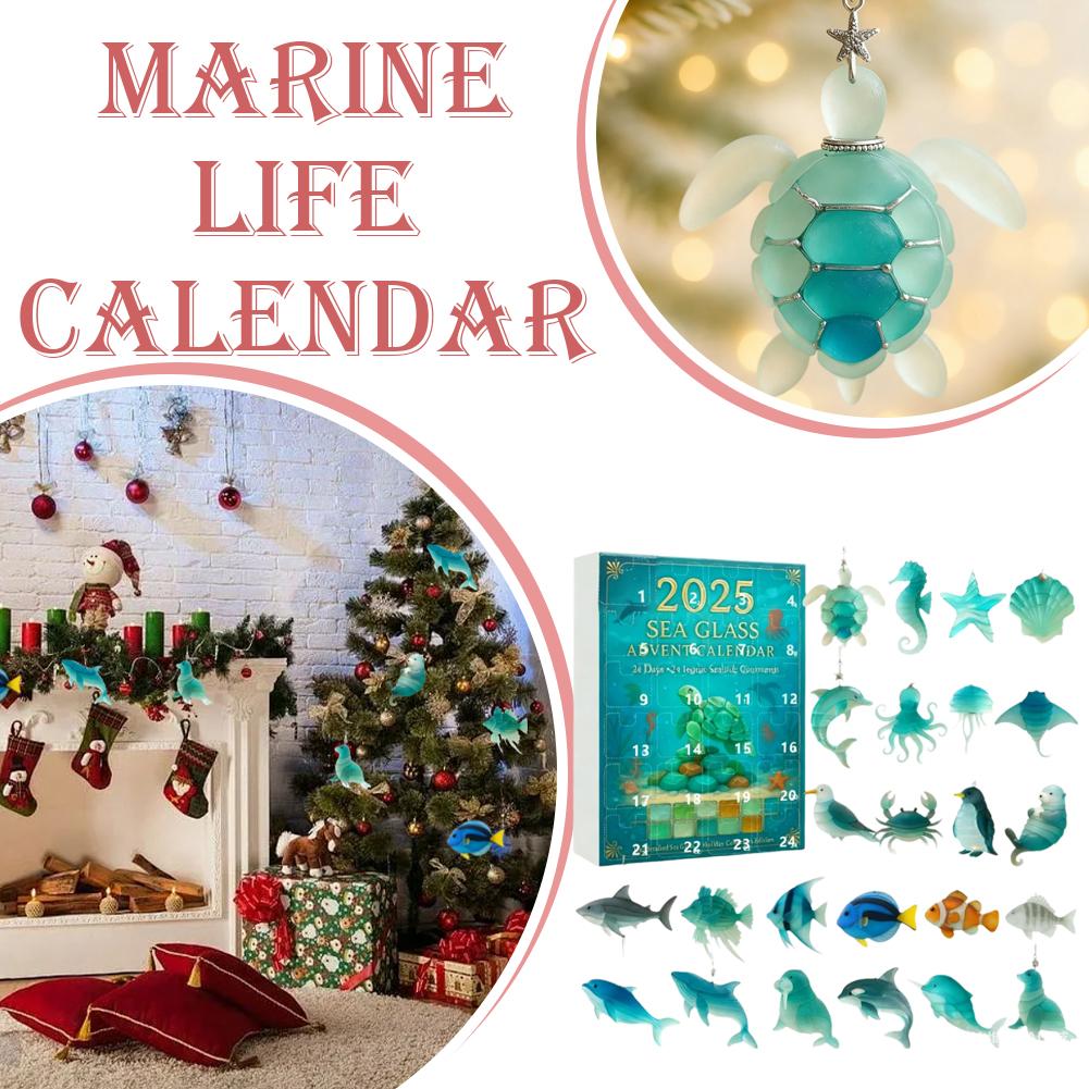 Exquisite Handwerkskunst Pädagogischer Unterhaltsamer Anhänger Meerestier Adventskalender Acryl Entdecke die Wunder des Ozeans
