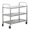 Hanlu Stainless Steel 2-Tier Food Service Cart