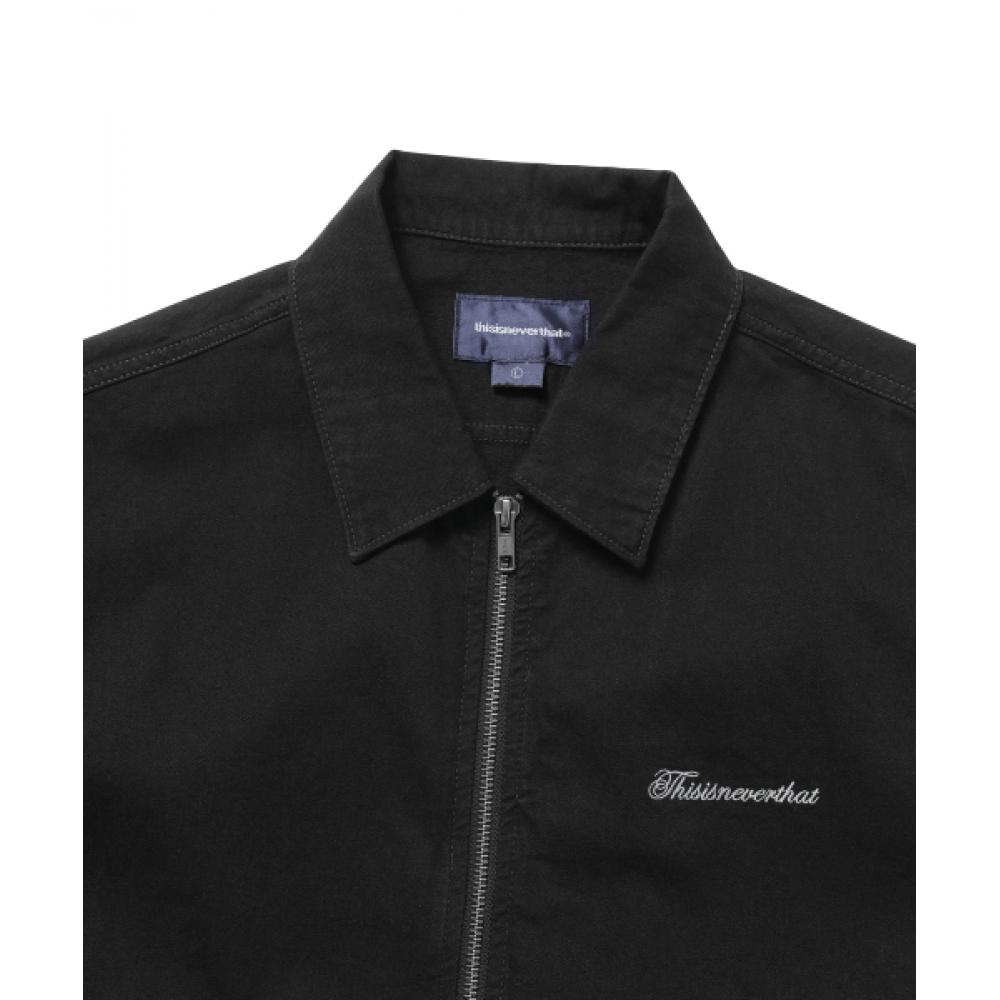 ThiSiSneverthat Precided Denim Zip S S Shirt Black