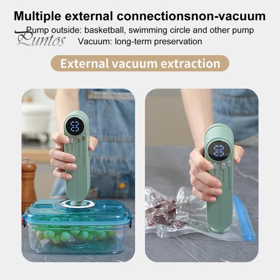 Mini aparat de etanșare cu vid pentru alimente Dispozitiv de etanșare reîncărcabil fără fir Afișaj digital Dispozitiv de etanșare în vid pentru conservarea alimentelor Dispozitiv de etanșare pentru pungi de chip