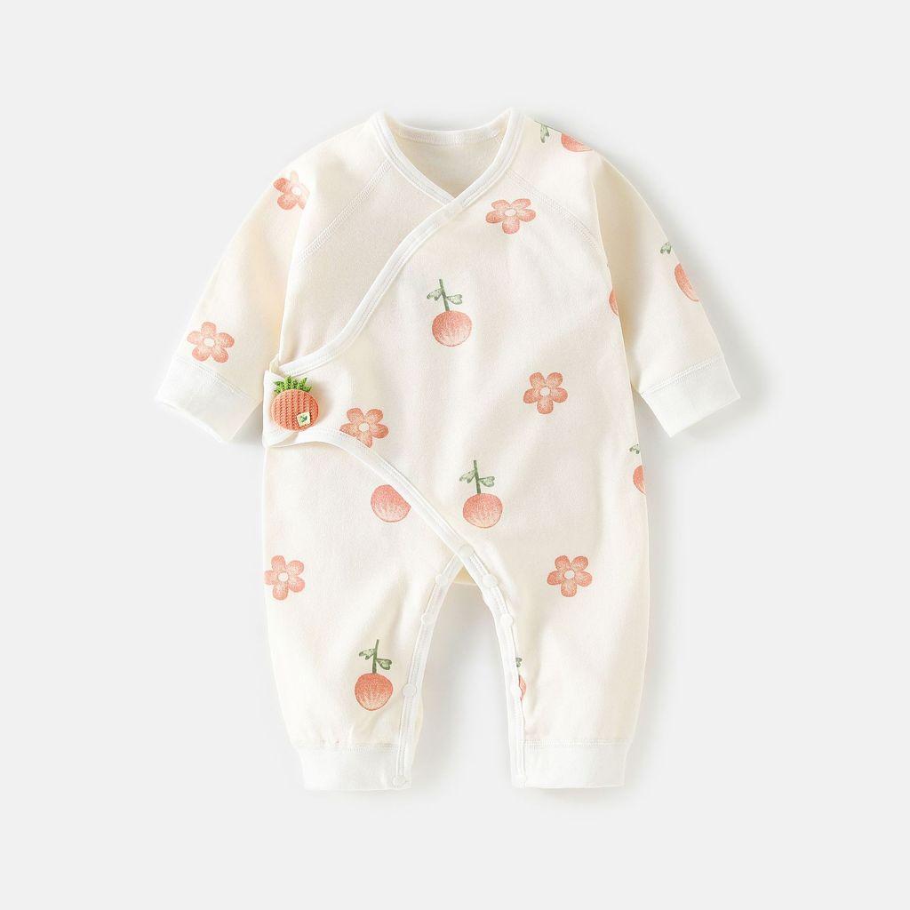 Baby Romper With Pure Cotton Long Sleeve Design For Newborns And Toddlers