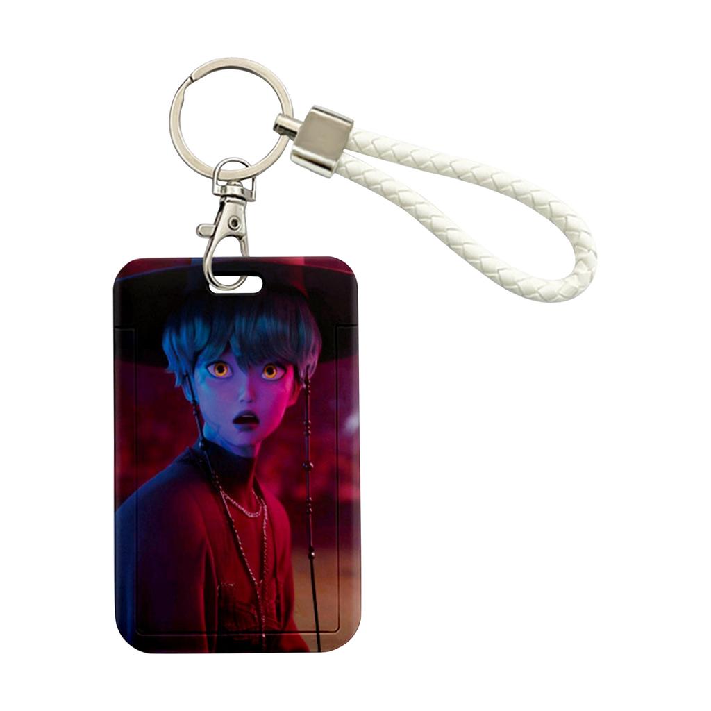 Anime Peripheral Slide Card Holder Transportation Card Campus Card Water Card ID With Long Lanyard