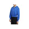 Nike Swoosh NSW PHNX Series FLC LSE Crop FZ Game Hooded Comfortable Fashionable Versatile Jacket Women Jackets Blue HJ0941-480