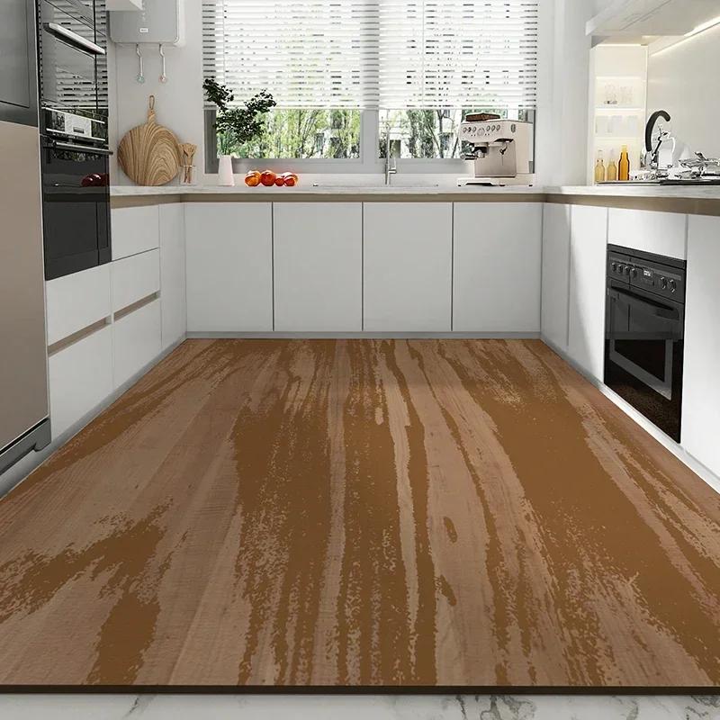 Carpet for Kitchen Waterproof Leather Floor Mat Non-slip Area Large Rug Oil-proof Home Decoration Foot Mats Big Size 