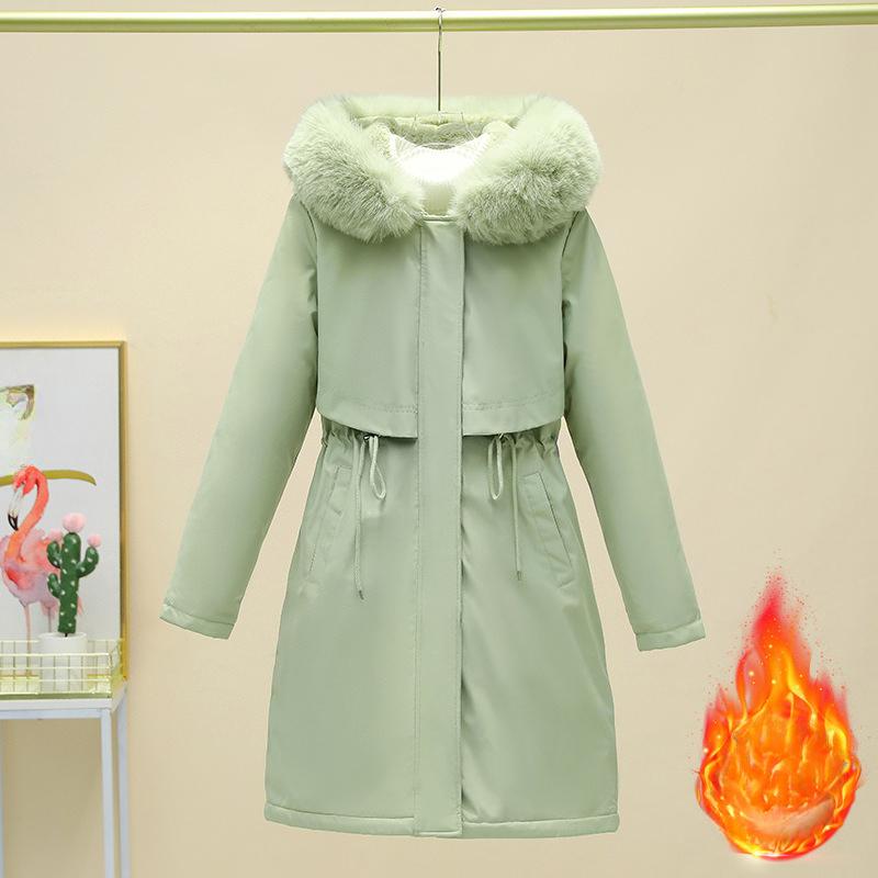 Fleece and Thicker Pie Overcome Women's New Cotton Clothes Women's Medium and Long Winter Women's Jackets