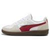 New Palermo Leather PUMA White Vapor Gray Club Red 396464-05