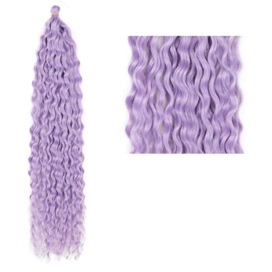 Women Long Curly Hair Bundles Natural Looking Fluffy Crochet Boho Braids Braiding Hair Deep Wave Synthetic Ponytail Hair Extension