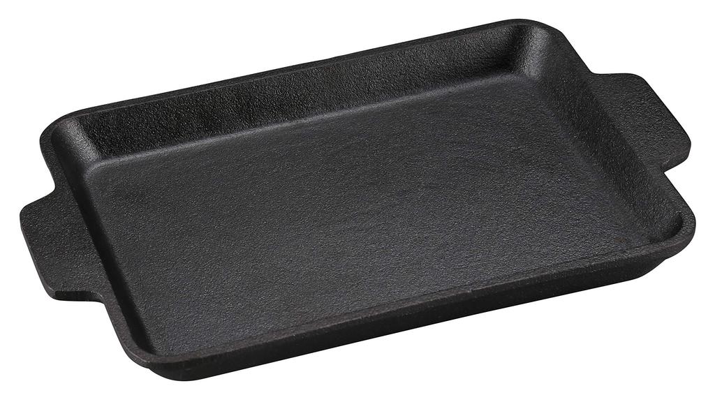 Captain Stag Iron Plate Cast Iron Grill Plate B5 Size with Kamado Smart Grill Smart Grill Smart Grill Half (CAPTAIN STAG) [Compatible UG-42/72 B5,