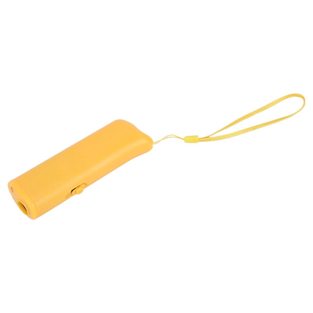 Ultrasonic Dog Trainer Device Portable Effective Dog Repeller for Barking Digging ChewingYellow