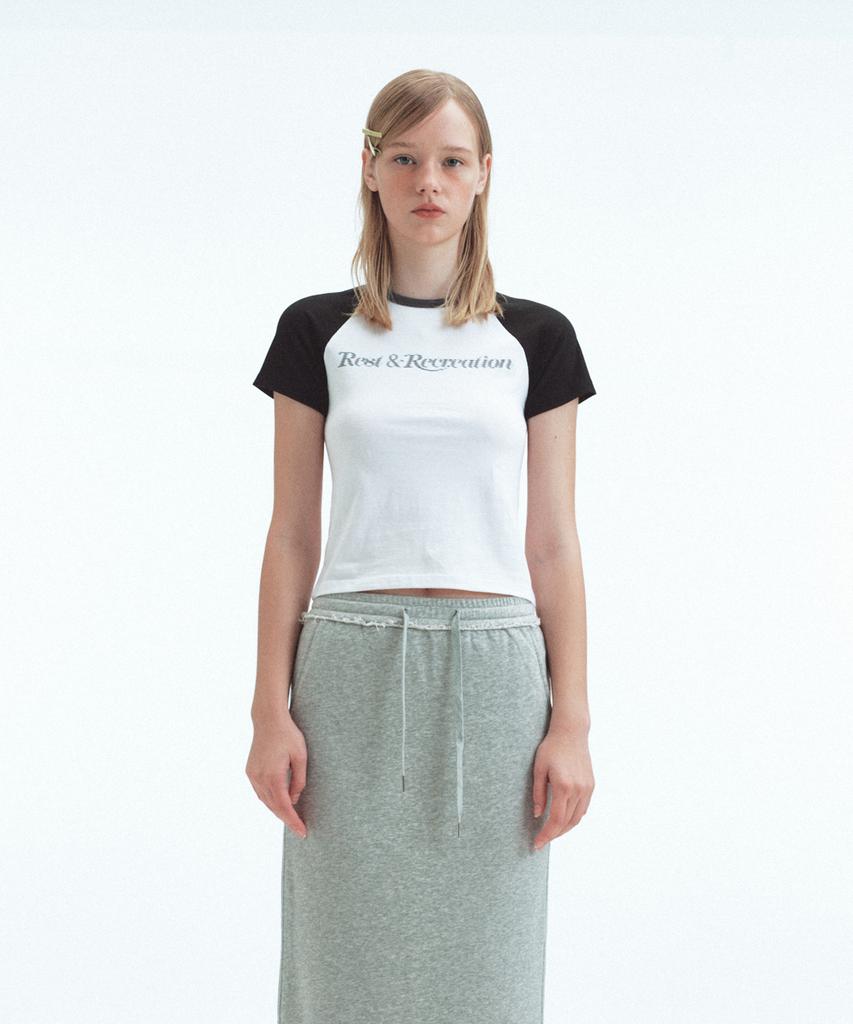 REST&RECREATION Raglan Half Sleeve Top - White