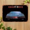 Metal Tin Wall Art - Knight Rider Car Decor, Retro Style, No Electricity Needed,  , Wall Hanging Bar Decoration for Halloween
