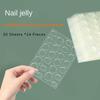 Jelly Glue Stickers for Nail Art and False Nails - 30 Sheets of Transparent and Versatile Nail Enhancement