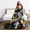 Snoopys Starry Sky Blanket Fleece Spring Autumn Cartoon Multi-function Super Soft Throw Blanket for Sofa Couch Rug Piece