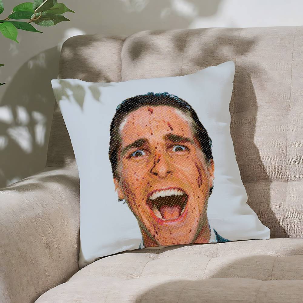 Klassisch Amerikanisch Psycho Kissenbezug Dekokissenbezug Nordischer Vintage-Stil Kissenbezüge Wohnen Zuhause Sofa Couch Sitz Dekor