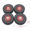 4 Pack of RC Tires and Wheels for 1/12 MN82 MN78 1/16 Car Spare Components
