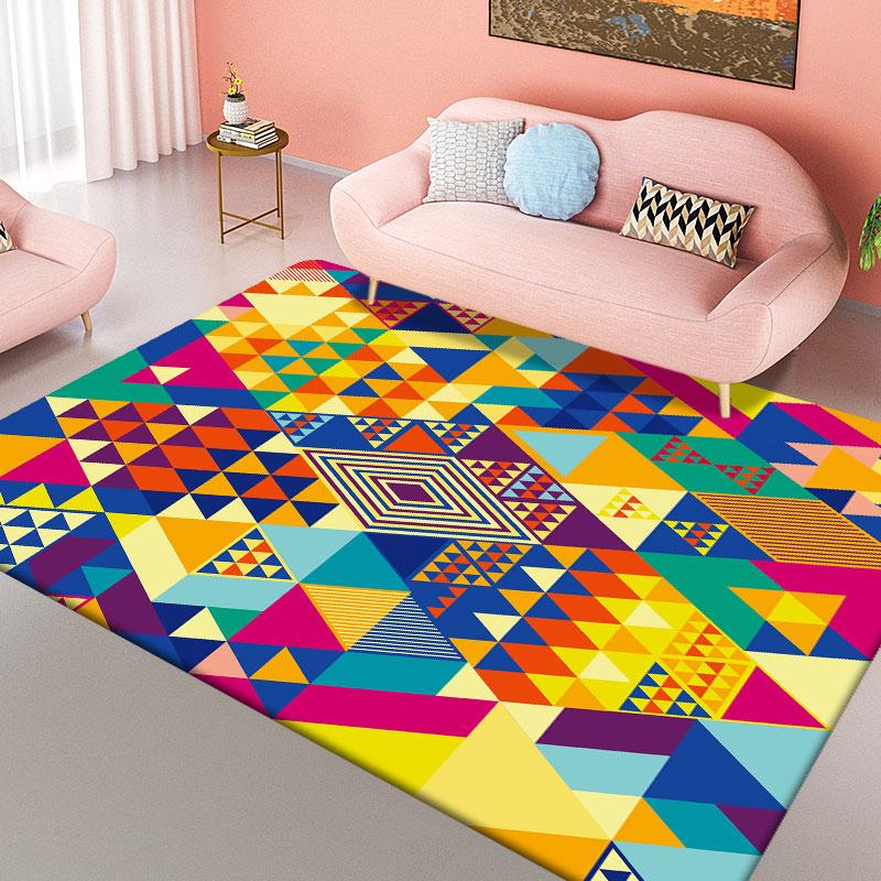 Geometric Style Porch Door Mat Non-slip Kitchen Living Room Carpet Bathroom Mat Indoor Carpet Door Mat Home