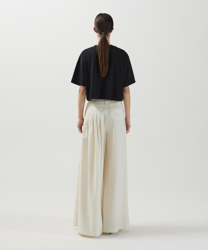 Meuameu Logo Wide Crop T-Shirt