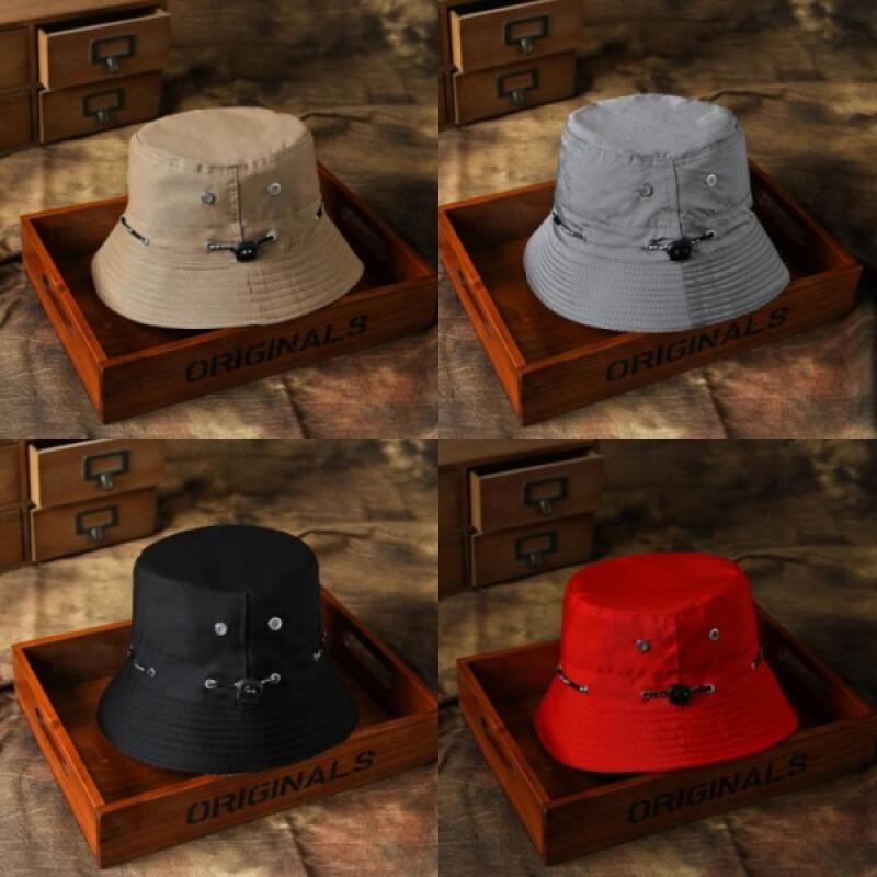 Шляпа-ведро со шнурком Шляпа-ведро Походная кепка String Bucket Hat Beige