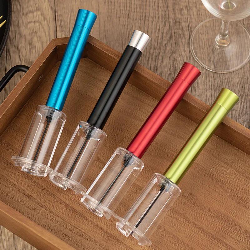 1Pcs Air Pump Wine Bottle Opener Portable Safe Aluminum Alloy Pin Cork Remover Air Pressure Corkscrew Kitchen Accessories Tools