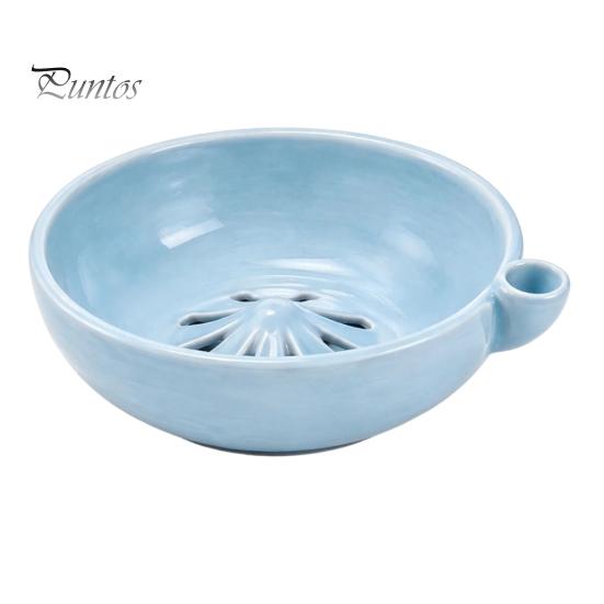 Durable Ceramic Wash Basin Self Rinsing Bowl, with Hollow Drain Holes, Swirl-Flow Berry Kitchen Draining Bowl Washing Fruit Rinse for Counter