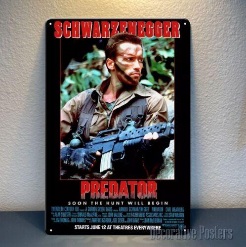 Predator Arnold Schwarzenegger Movie Metal Poster Tin Sign Size 20x30cmAluminum 20x30cm(7.8x11.8inch)
