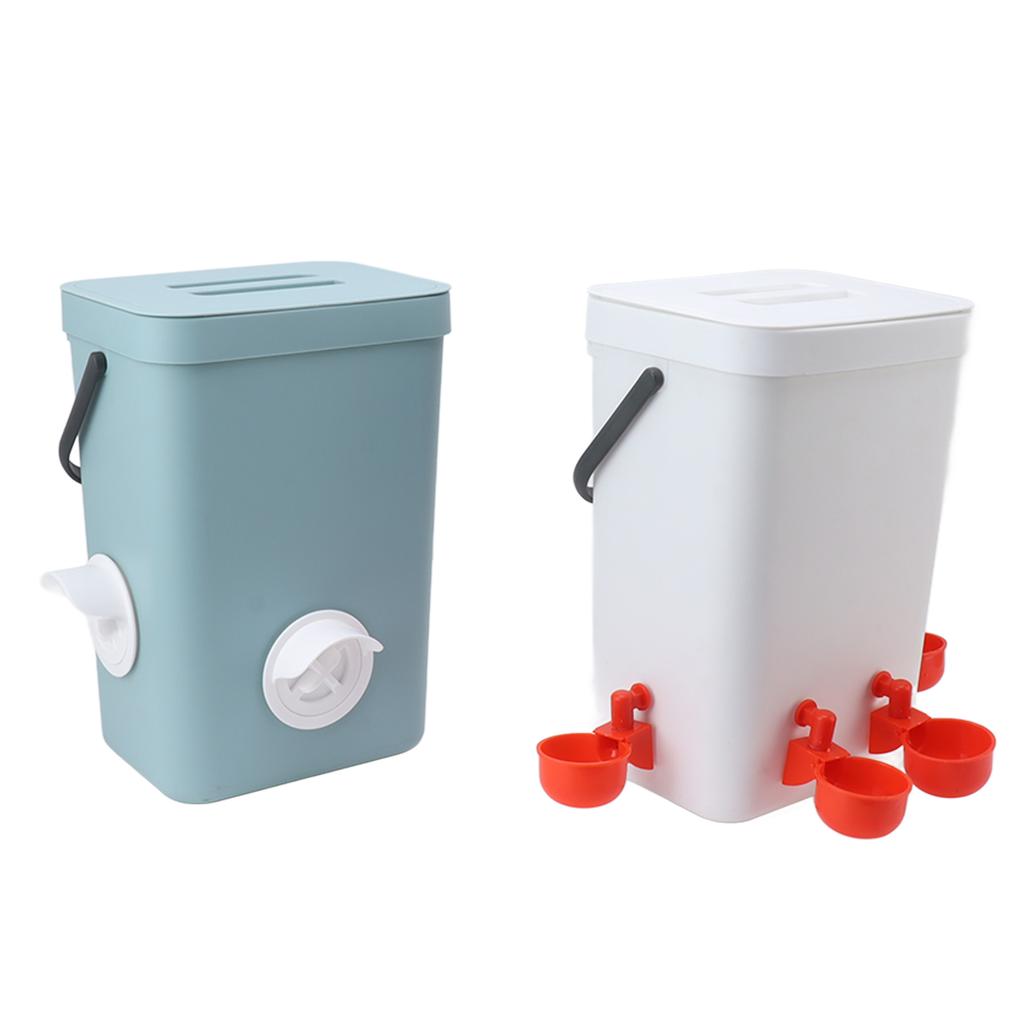 Chicken Feeder Water Dispenser Automatic Poultry Breeding Watering Feeding Container Set