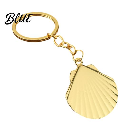 Zinc Alloy Key Holder Beach Shell Keychain Shape Metal Decorative Backpack Charms Ring Handbags Backpacks Car Chain Theme Keychain