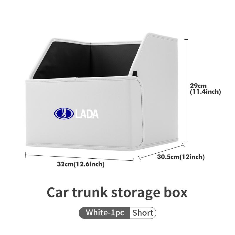 Leather Car Trunk Storage Box Foldable Space Saving Organizer For Lada Niva Vesta 4X4 Samara Kalina Largus Priora Granta WW18