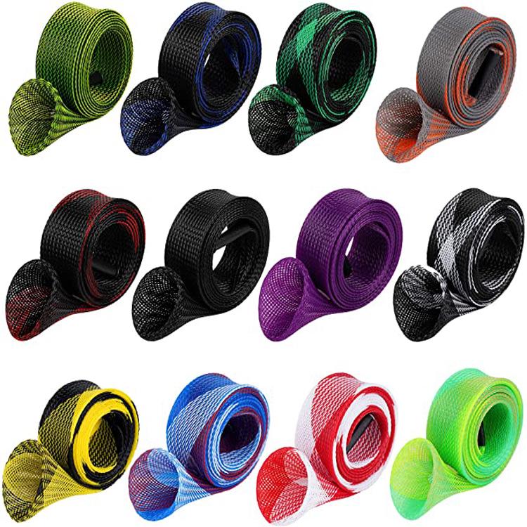 Multicolor Retractable Fishing Rod Bag with Braided Mesh Tube – Telescopic Rod Protective Cover
