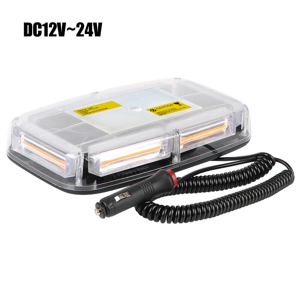Car Strobe Warning Light Emergency Signal Lamp Vehicle Roof Flashing Beacon DC12~24V Yellow LED COB Ceiling Lamp Car Lights Police Flasher