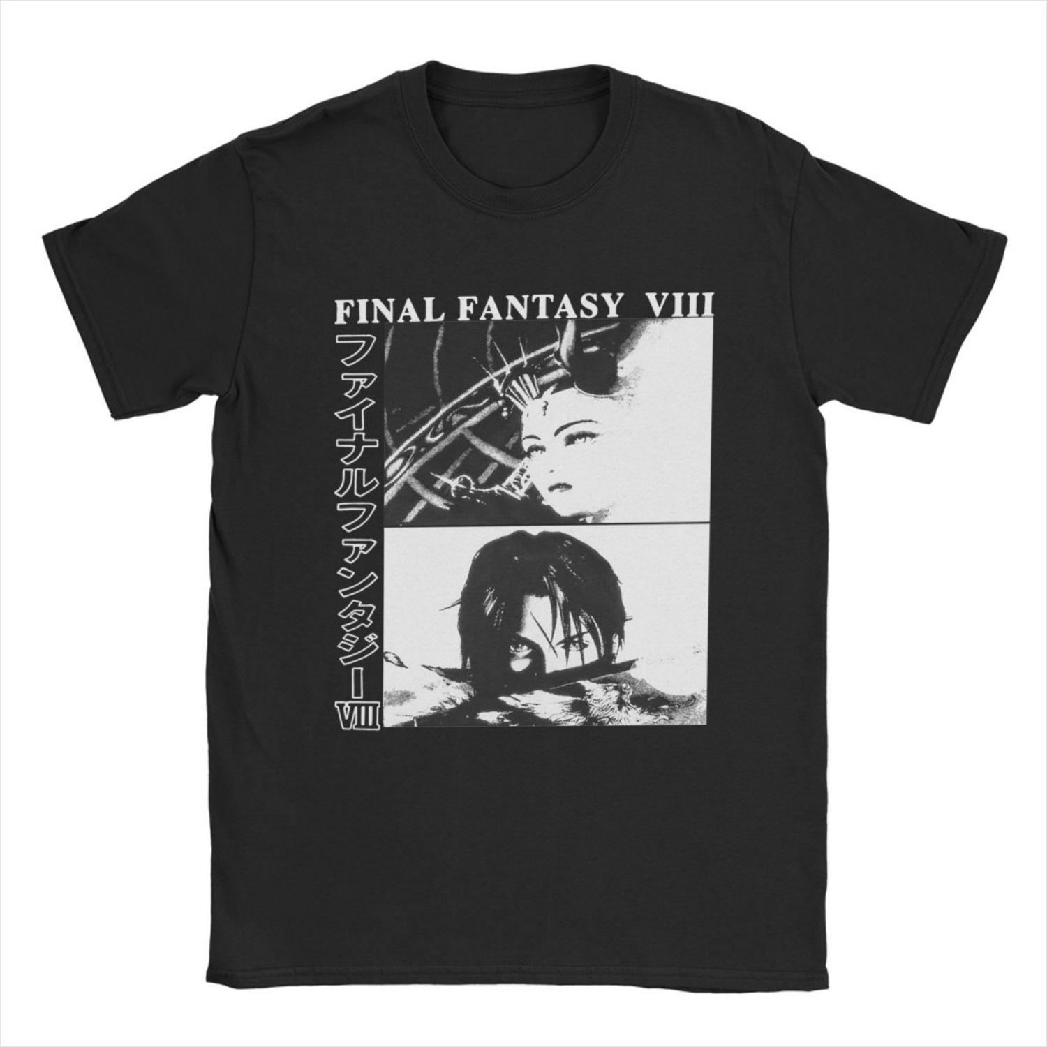 

Футболки Final Fantasy VIII Мужские Крутые Хлопковые Футболки с Круглым Вырезом и Коротким Рукавом Идея для Подарка Топы S чёрный