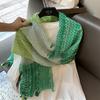 Summer Silk Scarf Shawl Sun Protection Dual-Purpose Yarn Scarf Scarf Spring And Autumn Ethnic Style Versatile Decorative Cotton And Linen Scarf