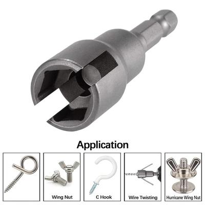 1/4" Shutter Drill Bit High-carbon Steel Panels Butterfly Screws Socket Wing Nuts Driver Bit