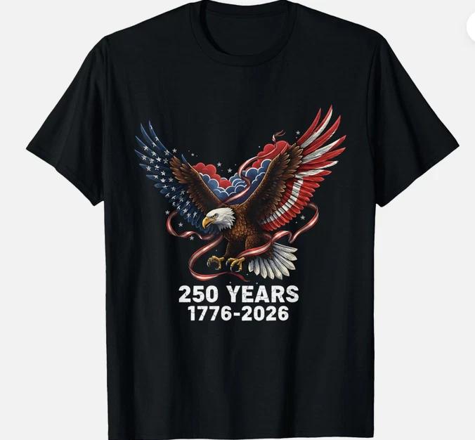 Eagle Flag 250 Years 17762026 250th Birthday Tshirt S