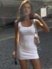 European and American style letter printed vest dress women's summer temperament fashion pure desire Spice girl casual hip skirt tide