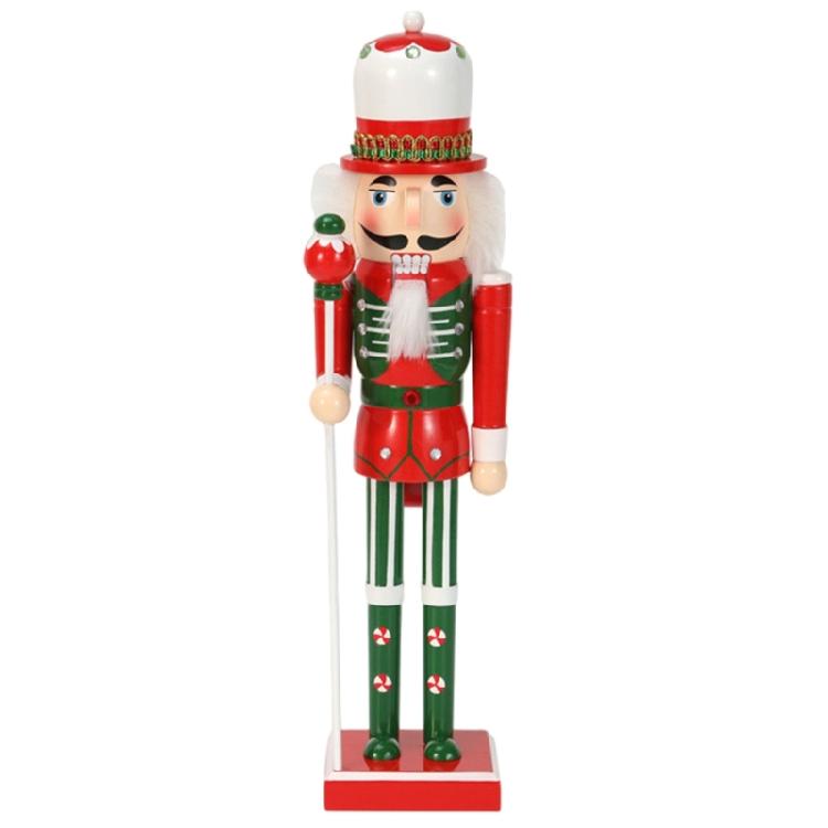 Nutcrackers Display with Ribbon Scepter Home Decoration 50CM Tall Nutcrackers Figure Candy Series for Christmas Display