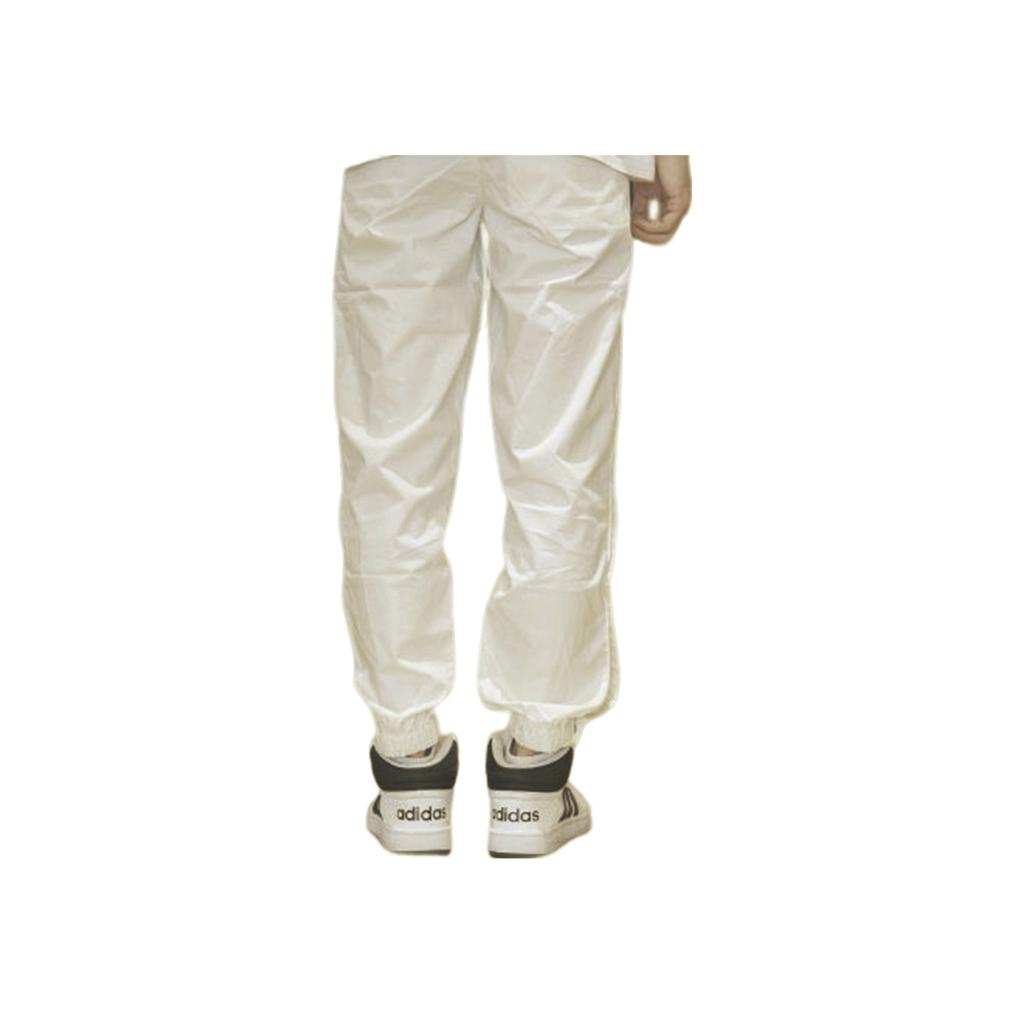 PUMA Elasticated Waist Joggers With Embossed Logo Button Cuffs Unisex Bottoms White 539525-65