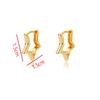 Stainless Steel Star Hoop Earrings For Women Men Gold Color Star Earrings Wedding Ear Buckle Jewelry Christmas Gift aretes