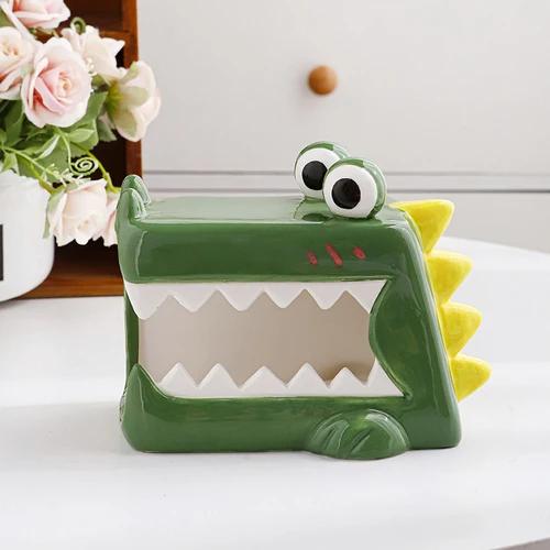 Crocodile Tissue Box, Tissue Storage Box, Crocodile Tissue Holder, Paper Drawer, Multifunctional Holder, and Decoration