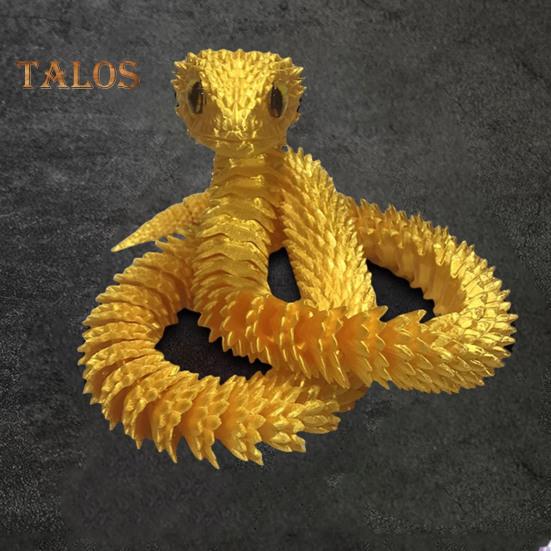 3D-gedruckte Schlangenfigur, bewegliche Gelenke, Schlangenfigur, artikuliertes Tiermodell, Spielzeug, Home-Office, Bücherregal, Desktop-Dekoration, Ornament